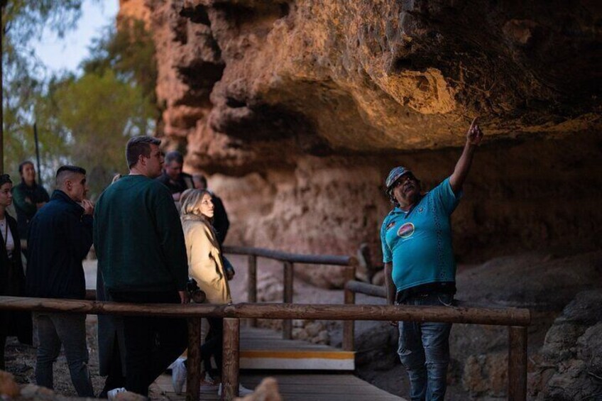 Ngaut Ngaut Conservation Park Aboriginal Tour Guide in Rock Shelter
