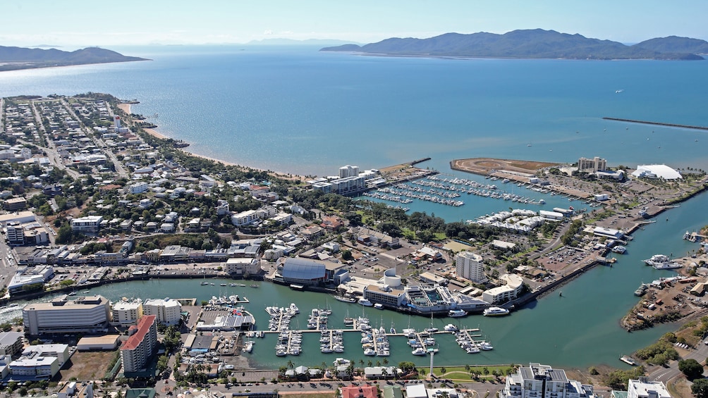 Show item 4 of 4. Aerial view of port city