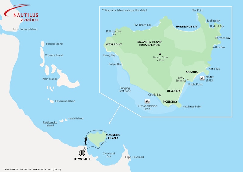 30-Minute Magnetic Island Scenic Flight