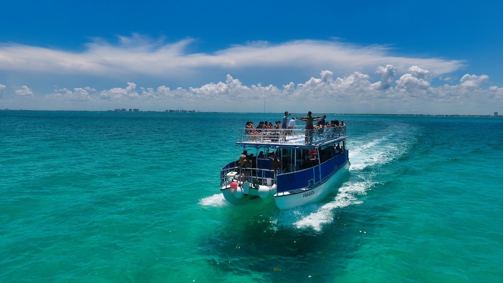 Isla Mujeres Day Trip on a Double-Decker Catamaran