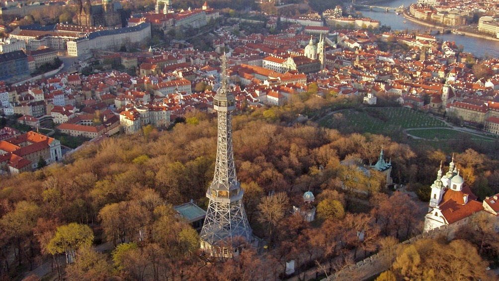 aerial view of city