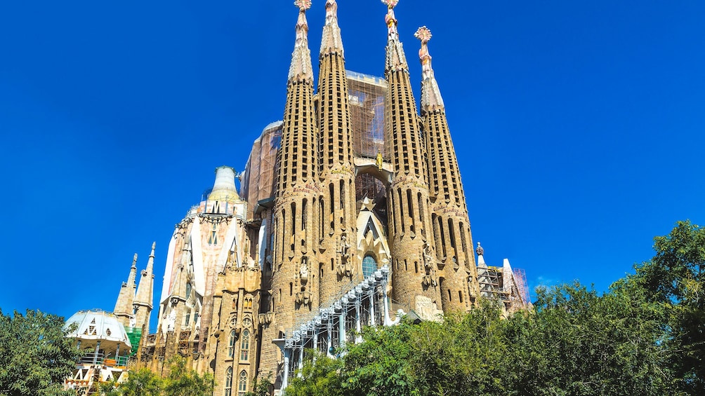 Exterior view of Sagrada Familia church.