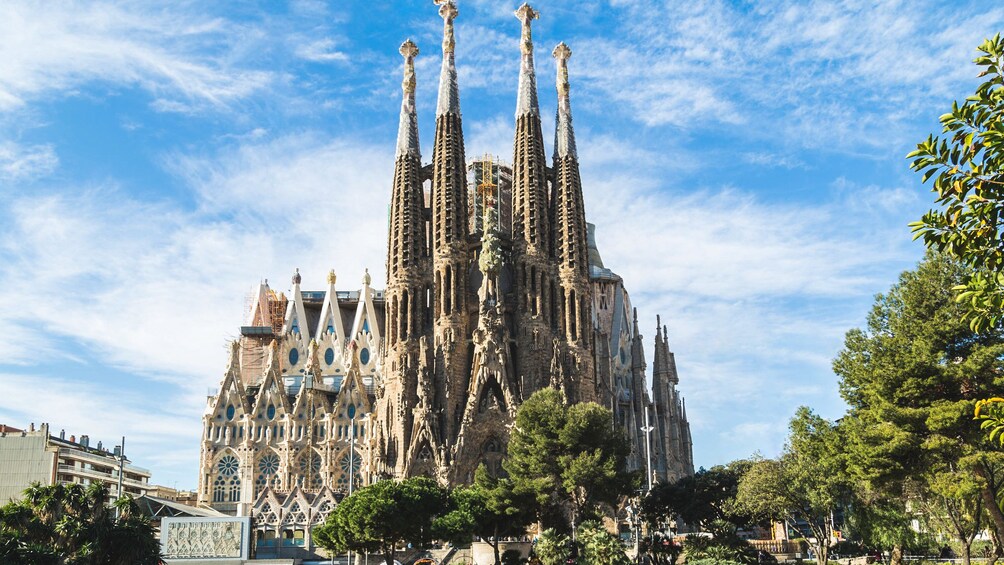 Exterior view of Sagrada Familia church.