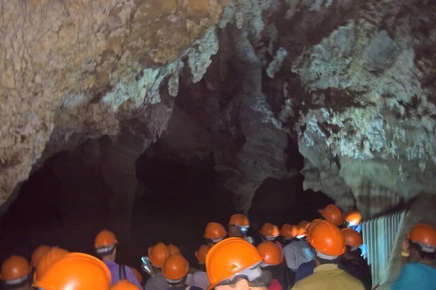 Gathering at the underground lake