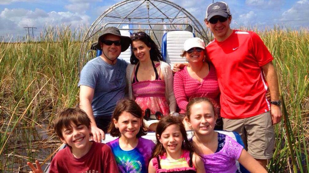 Family on an airboat