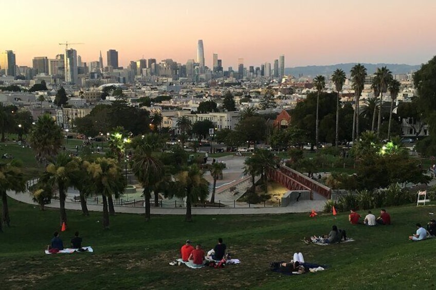 The skyline from Dolores Park