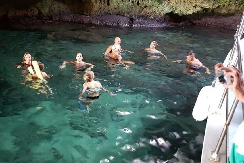 Swimming in the cave