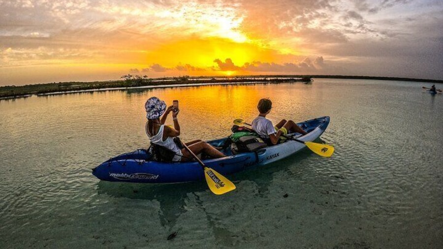 Bacalar Sunrise in Kayak