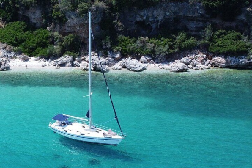 Corfu:Private sail yacht cruise to the central and north east Corfu
