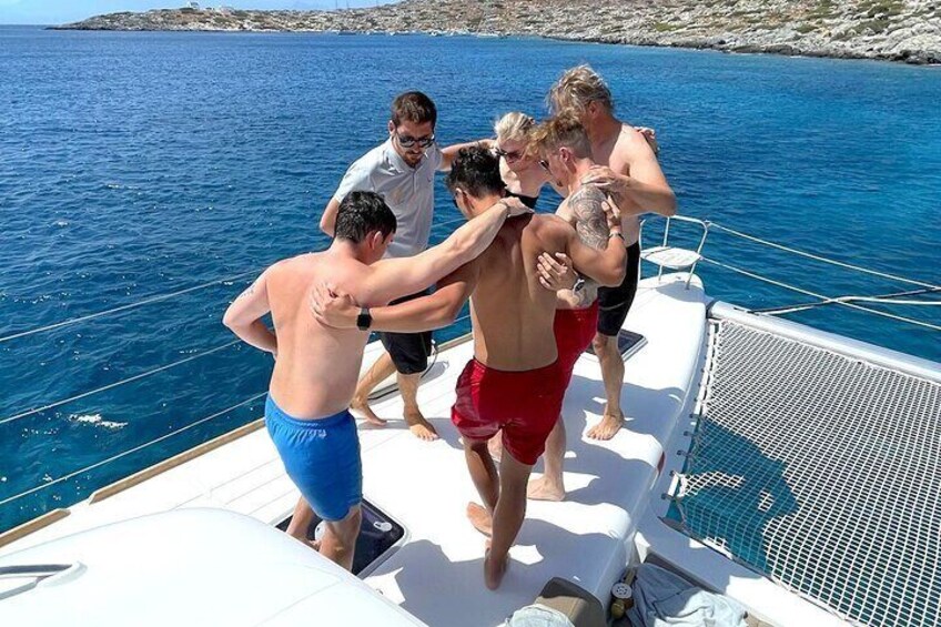 Premium - day sailing catamaran trip in group, Rethymno, Crete