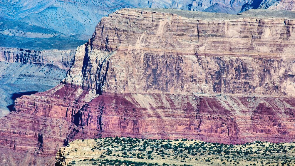 Aerial view of Grand Canyon from helicopter.