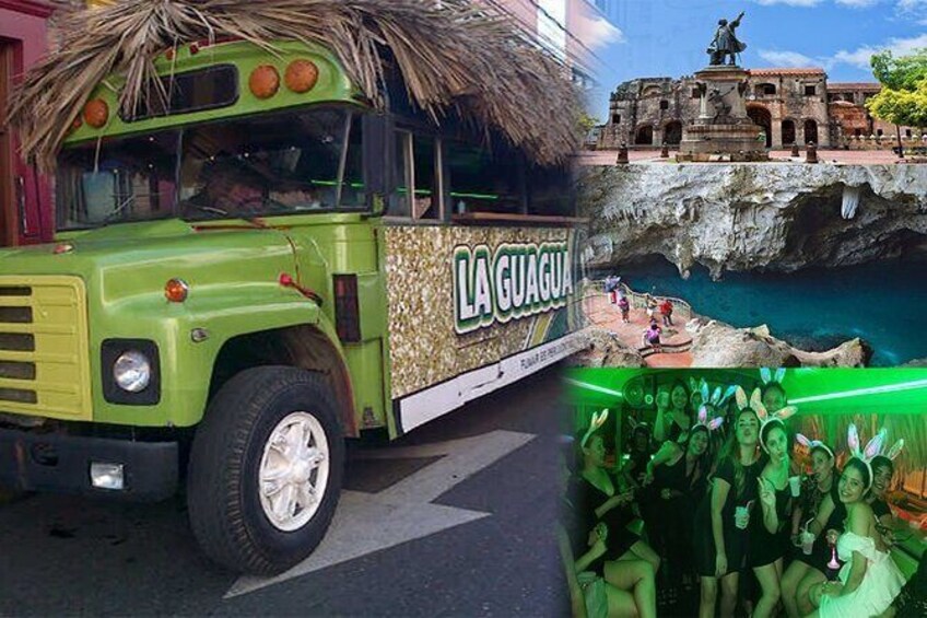 Historic Santo Domingo + Party Bus with Lunch (Private Group)