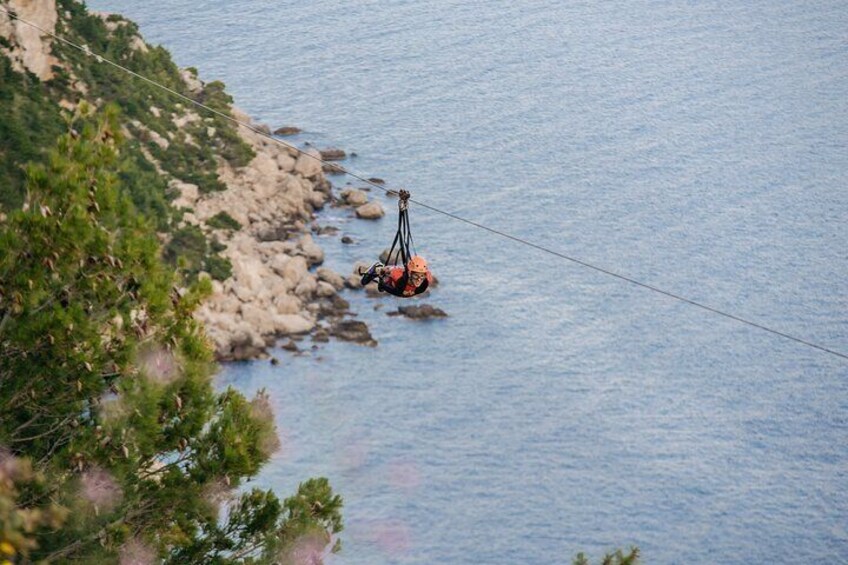 900-Meter Ziplining in Dubrovnik 