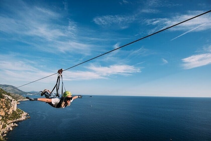 900 meter ziplinen in Dubrovnik