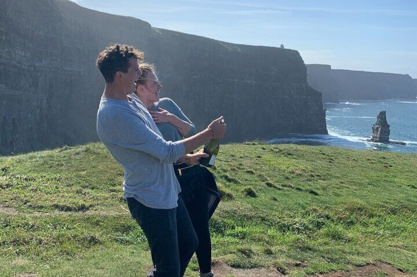 Nick popped the question on the hike!