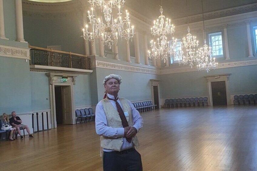 Inside The Assembly Rooms which becomes Lady Dandury's Ballroom