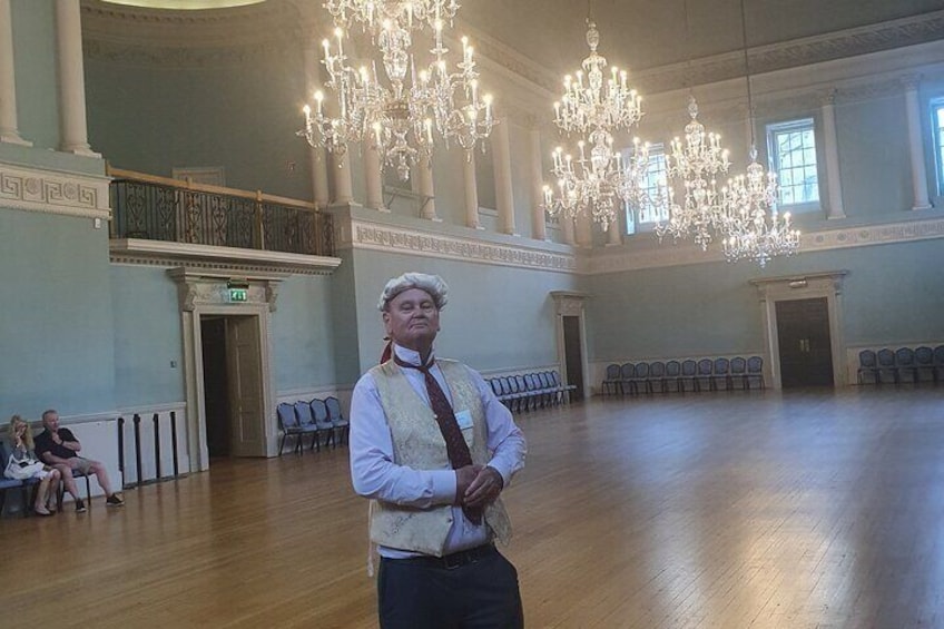 Inside The Assembly Rooms which becomes Lady Dandury's Ballroom