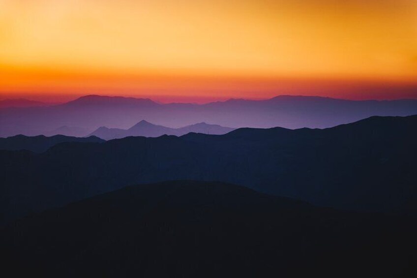 Tour from Santiago to witness the sunset in the Andes