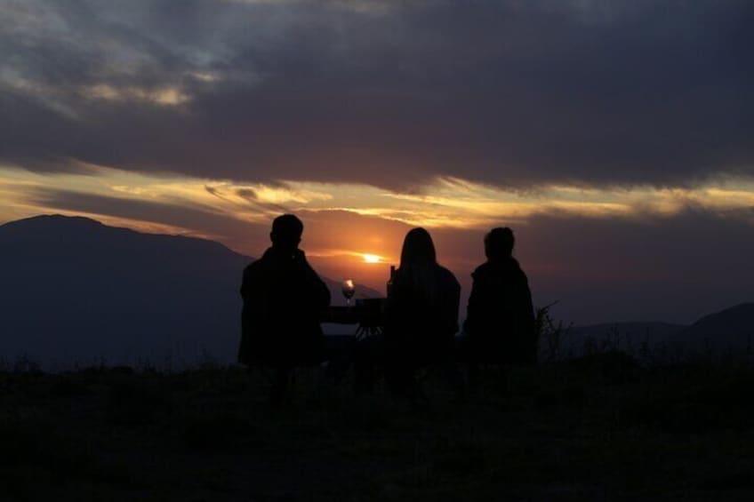 Sunset on the Cordillera with semi-private picnic