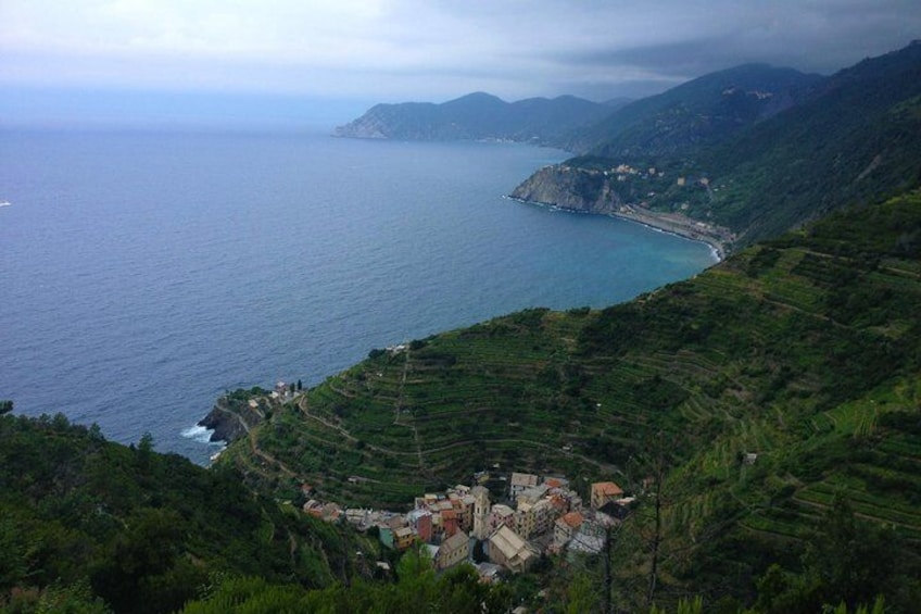 Overlooking the villages of Cinque Terre