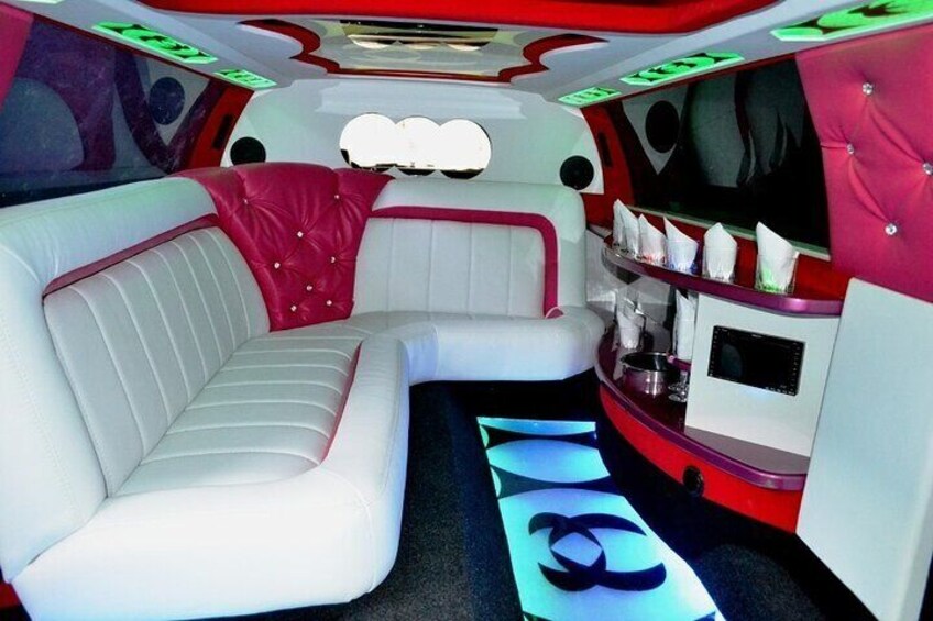 Excalibur Phantom Limo, Stretch Limousine, Interior