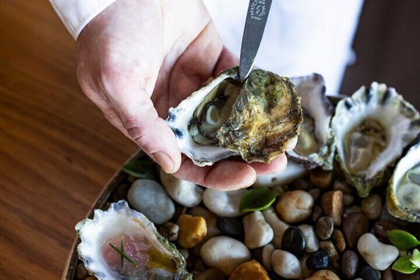 Oysters shucked to order from Printhie's innovative oyster tank