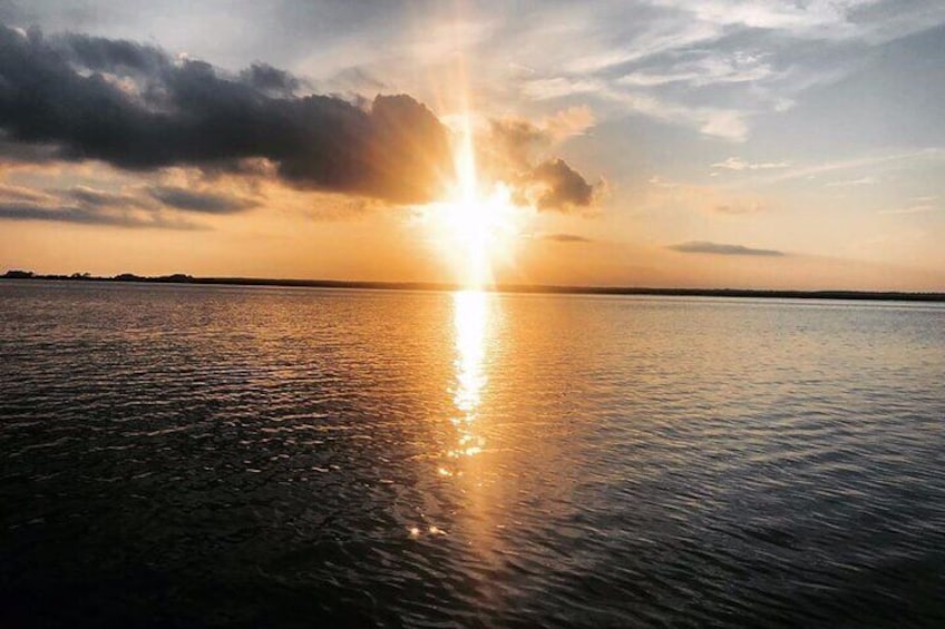 Catching the sunset on a private cruise with Island Head at Broad Creek