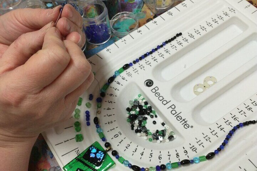 Fused Glass Necklace Class in Estes Park