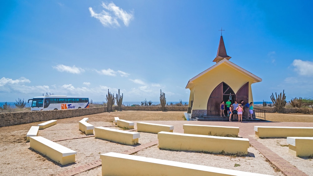 small church with outdoor space