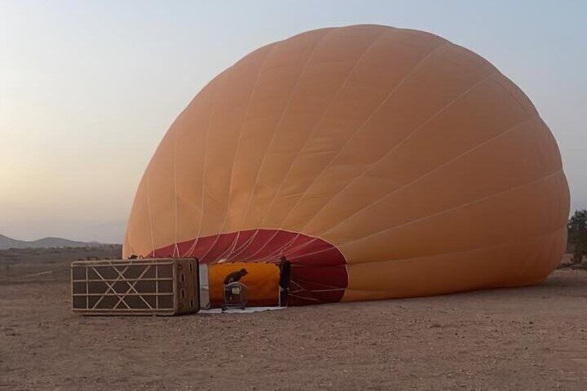 Berber breakfast hot air balloon + camel ride experience
