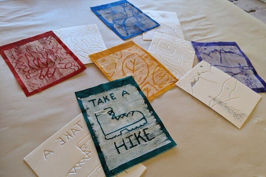 Printmaking Pennant Flags Art Kit in Estes Park