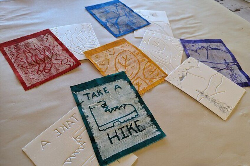 Printmaking Pennant Flags Art Kit in Estes Park