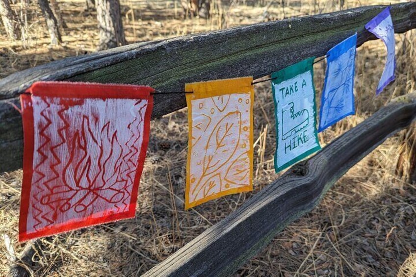 Printmaking Pennant Flags Art Kit in Estes Park