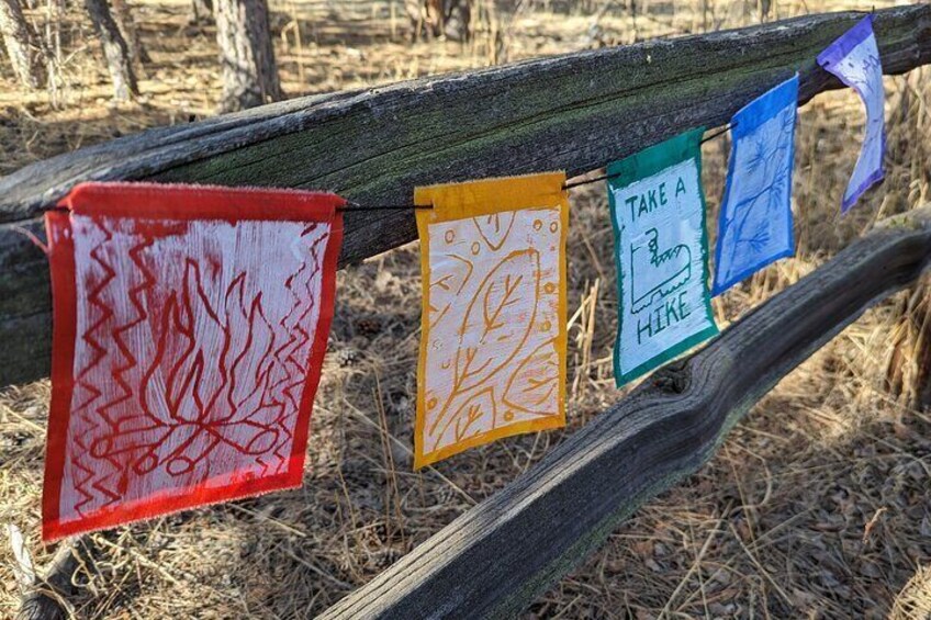 Printmaking Pennant Flags Art Kit in Estes Park