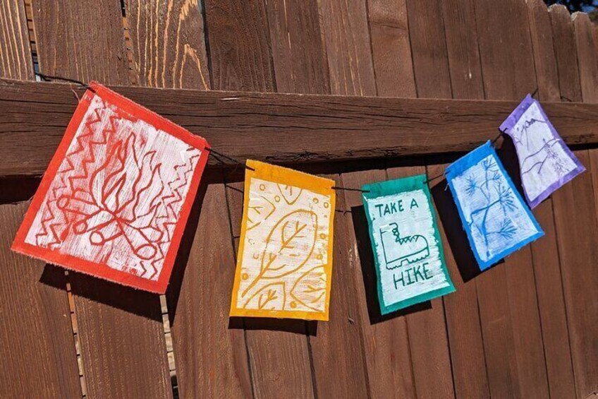 Printmaking Pennant Flags Art Kit in Estes Park