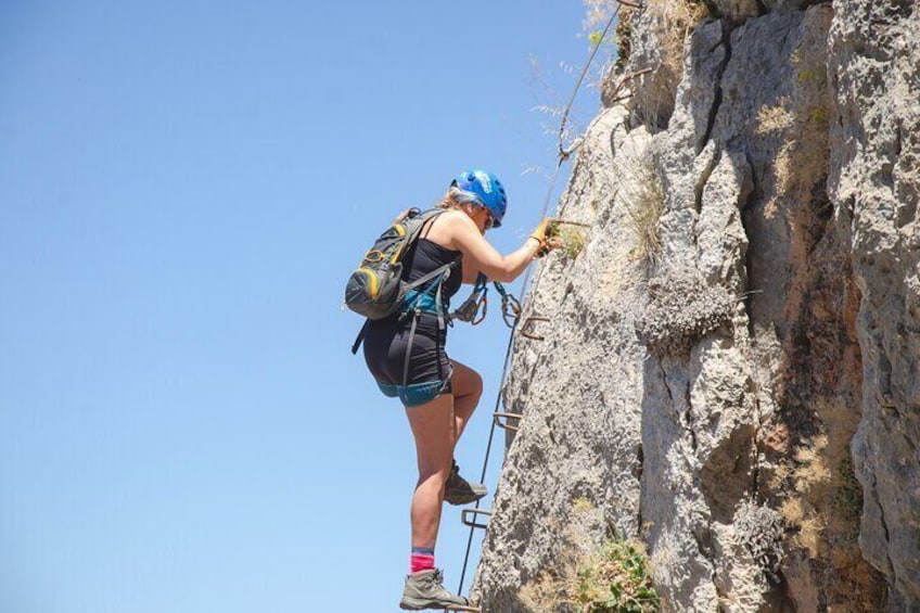 Climbing the John Hogbin Via Ferrata with Lunch