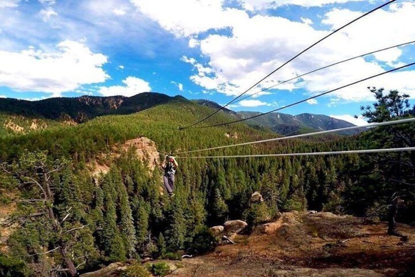 Woods Course Zipline Tour in Seven Falls