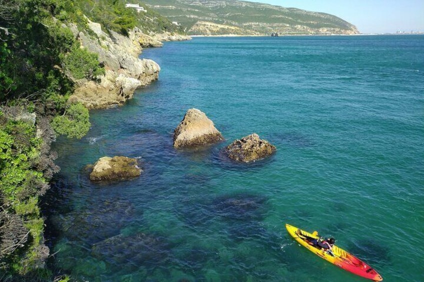 Kayak along untouched coastline