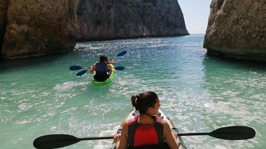 Kayak excursion in Jávea, Cala Granadella