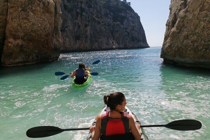 Cala Granadella Kayak Tour with Snorkeling in Caló-Cova del Llop Marí
