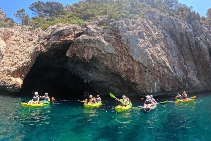 Kayak excursion in Jávea, Cala Granadella (Snorkelling) Caló, llop marí ...