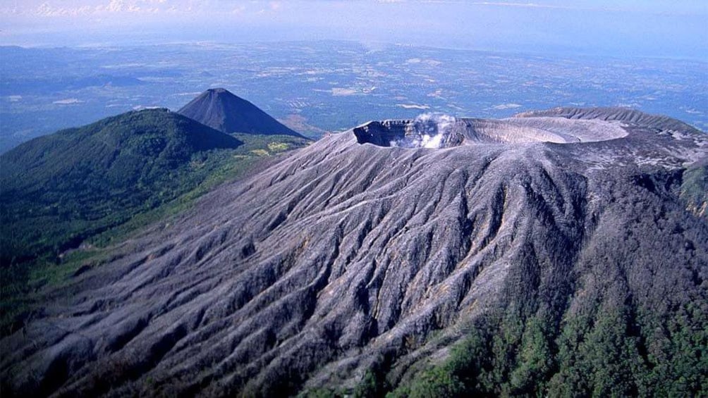 Day view of the Ilamatepec Volcano  in El Salvador, Central America
