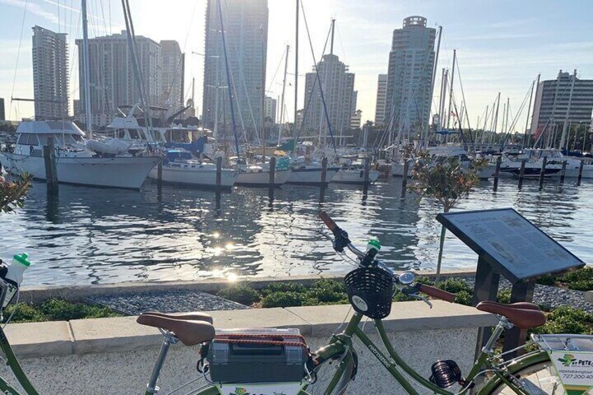 Downton marina and skyline St Peteresburg