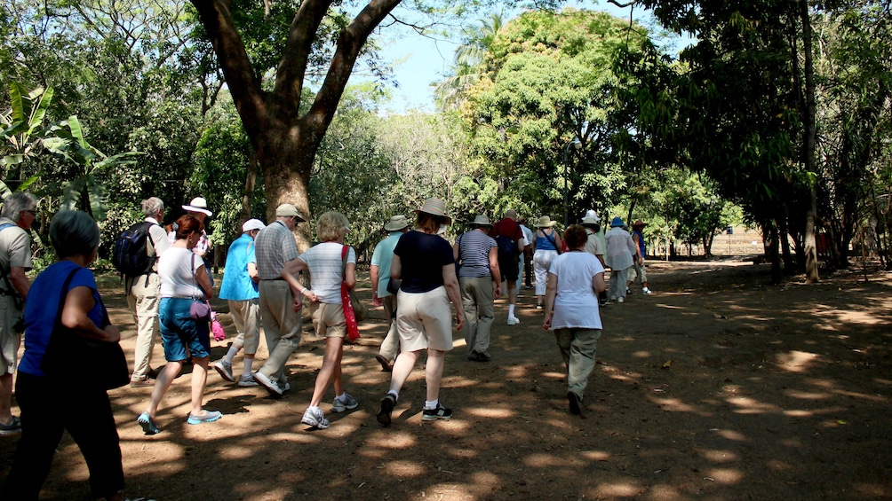 A group on a walking tour of El Salvador