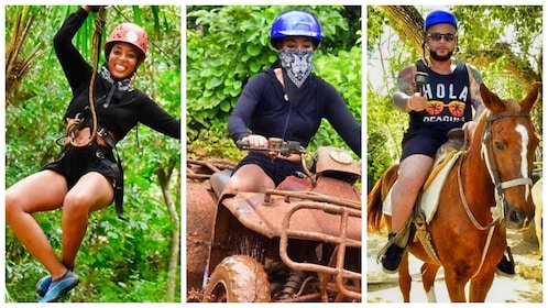 quad bike, Ziplines & Cenote and Horseback Riding Experience