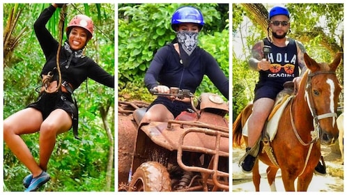 ATV, Ziplines & Cenote und Reitausflug