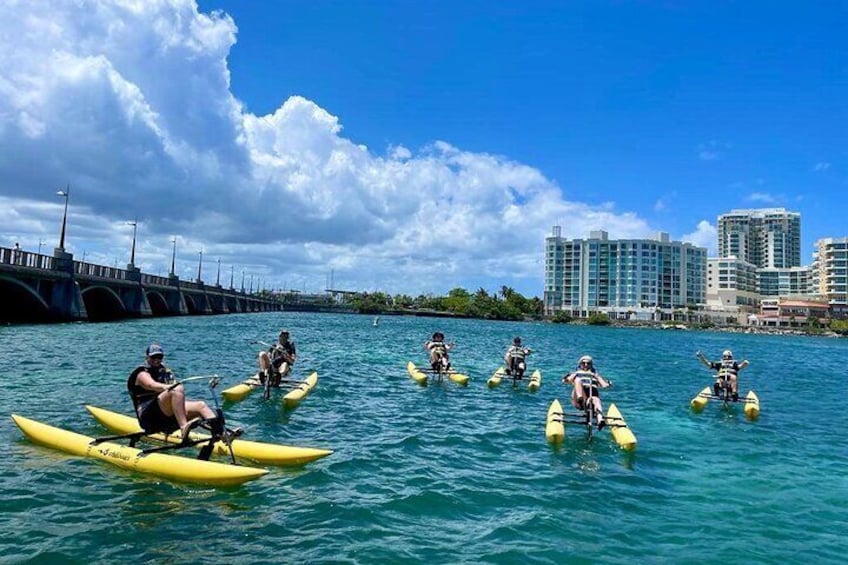 Aqua Bike Experience in Condado Lagoon