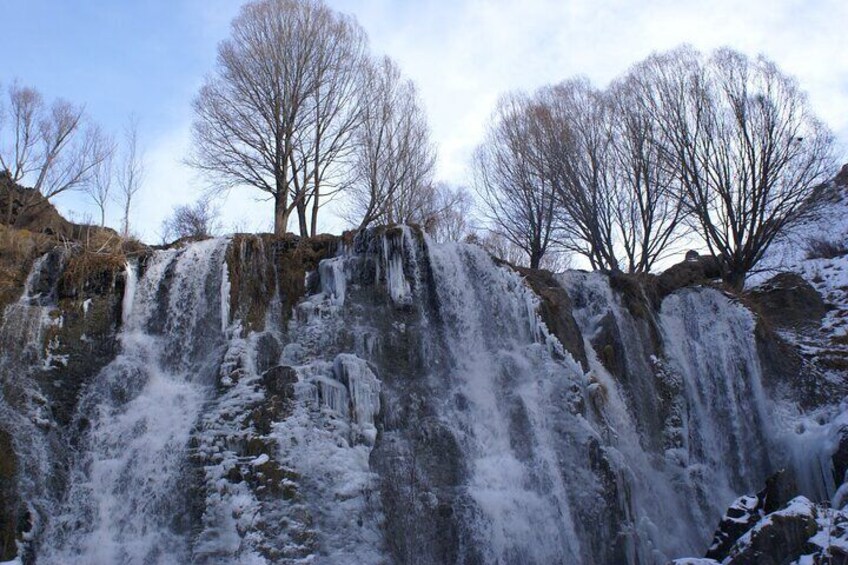 Waterfall in winter