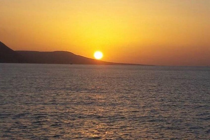 magnificent sunset in Blue Lagoon