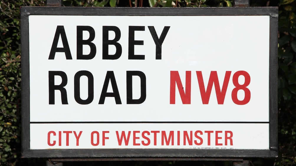 Abbey Road sign in London